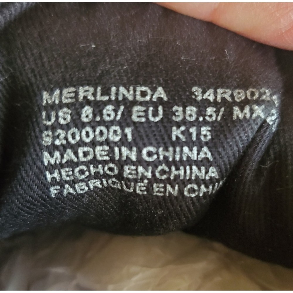 Calvin Klein Logo Sneakers Merlinda‎ Womens Shoes 8 1/2 M Black White Leather - Picture 3 of 9